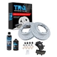thumbnail image 1 of TRQ Performance Brake Rotor Coated & Ceramic Pad Front Kit w/Chemicals BKA17550 Fits select: 1988-2000 CHEVROLET GMT-400, 1989-2000 GMC SIERRA, 1 of 8