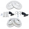 thumbnail image 1 of TRQ Performance Brake Rotor Drilled Slotted & Ceramic Pad Front Rear Kit, 1 of 8