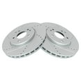 thumbnail image 1 of TRQ Performance Brake Rotor Drilled Slotted Front Coated Pair Fits Select Mercedes, 1 of 5