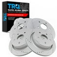 thumbnail image 1 of TRQ Performance Drilled & Slotted Zinc Coated Front & Rear Brake Rotor Set, 1 of 6