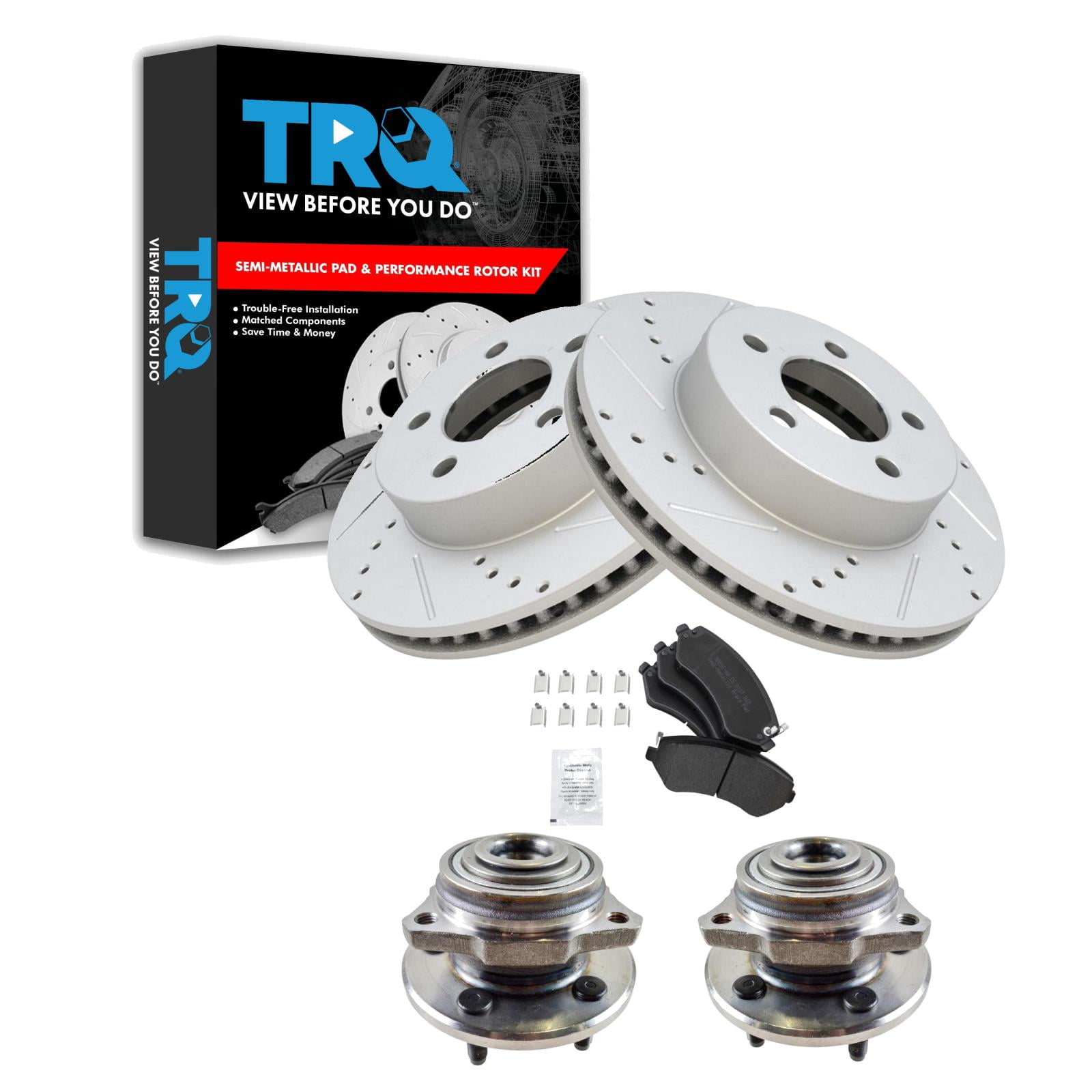 Padded Rotor TRQ Front Performance Brake Pad & Rotor Kit Brake Pads Brake Rotors Set ...