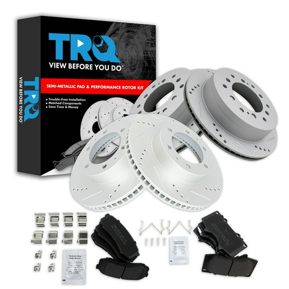 TRQ Performance Front and Rear Brake Pad & Rotor Kit BKA35649 Fits Select 2003-2009 Toyota 4Runner , 2007-2009 Toyota FJ Cruiser