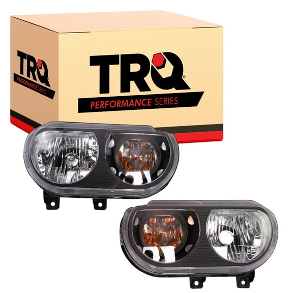 TRQ Performance Headlights Set Fits 2008-2014 Dodge Challenger HLA90339