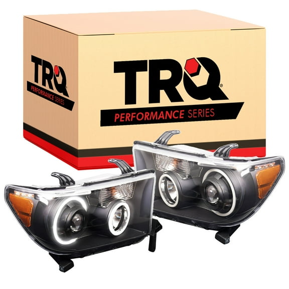 TRQ Performance Headlights Set Fits 2008-2017 Toyota Sequoia 2007-2013 Tundra HLA95199