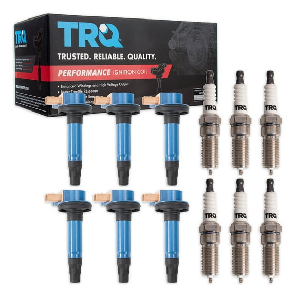 TRQ Performance Ignition Coils Spark Plugs Fits 2011-2019 Ford 2013-2019 Lincoln TKA06017