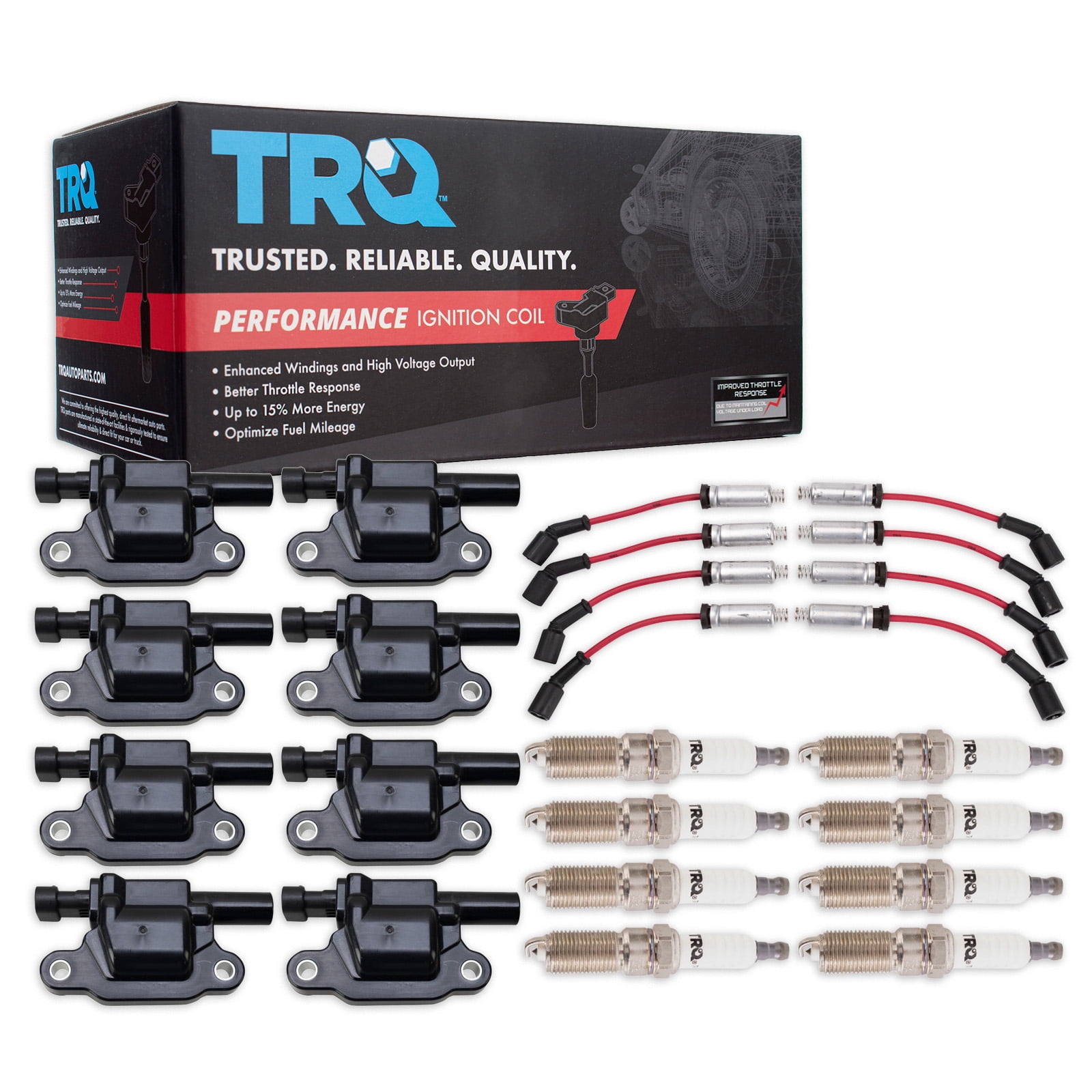 TRQ Performance Ignition Coils Wires Plugs Fits Camaro Corvette ...