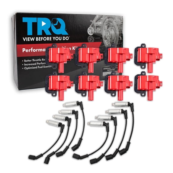 TRQ Performance Ignition Kit Ignition Coils Spark Plug Wire Set 9 Piece ...