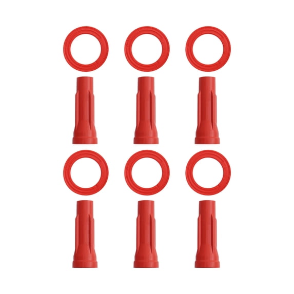 TRQ Performance Performance Ignition Coil Boot Set Red Fits 05-17 Avalon 07-17 Camry ES350 08-16 Highlander 06-12 RAV4 07-15 RX350 10-15 RX450h Sienna 09-15 Venza