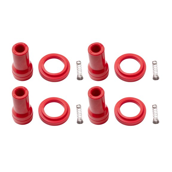 TRQ Performance Performance Ignition Coil Boot Set Red Fits 2006-2011 Hyundai Accent Kia Rio Rio5