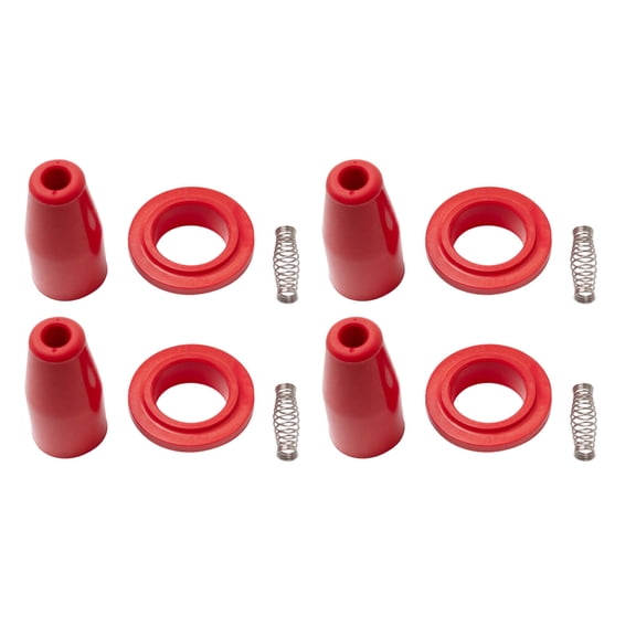 TRQ Performance Performance Ignition Coil Boot Set Red Fits 2009-2011 Chevrolet Aveo Aveo5 2011-2015 Cruze 2016 Cruze Limited 2012-2018 Sonic 2009-2010 Pontiac G3 2008 Saturn Astra
