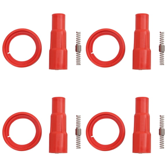 TRQ Performance Performance Ignition Coil Boot Set Red Fits 2011-2015 Lexus CT200h 2009-2010 Pontiac Vibe 2008-2014 Scion xD 2009-2015 Toyota Corolla 2009-2013 Matrix 2010-2015 Prius