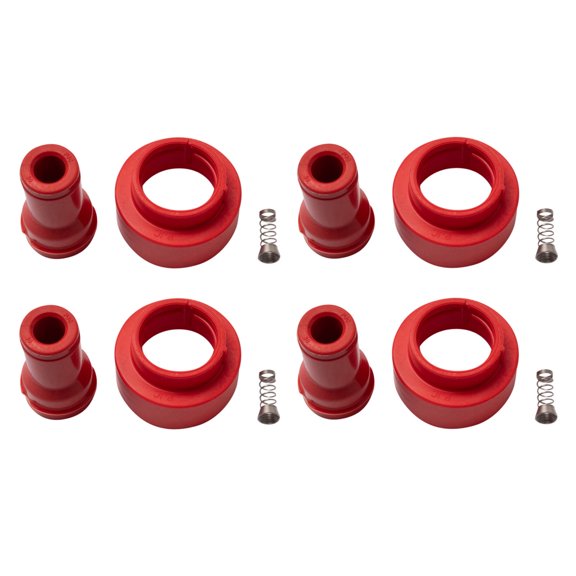 TRQ Performance Performance Ignition Coil Boot Set Red Fits 2012-2018 Hyundai Accent 2012-2017 Veloster Kia Rio 2012-2019 Soul