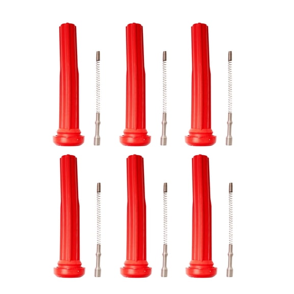 TRQ Performance Performance Ignition Coil Boot Set Red Fits 2016-2023 Ford Edge 2015-2019 F-150 2017-2018 Fusion 2017-2020 Lincoln Continental 2016-2018 MKX