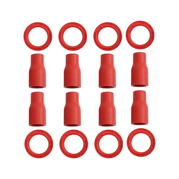 TRQ Performance Performance Ignition Coil Boot Set Red Fits 2017 Genesis G80 2011-2016 Hyundai Equus 2009-2016 2009 Kia Borrego 2015-2017 K900
