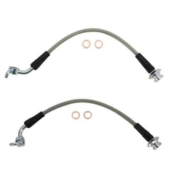 TRQ Performance Rear Brake Hose Set BLA63366 Fits Select 2002-2006 Nissan Altima , 2004-2008 Nissan Maxima