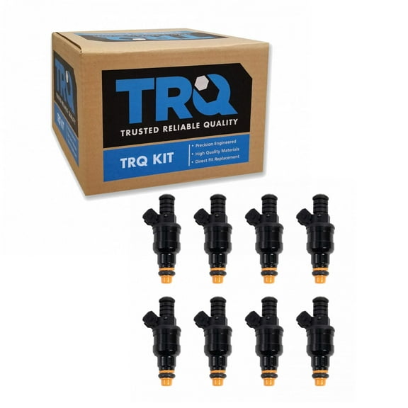 TRQ Port Fuel Injector Set Of 8 Kit for Ford Truck Lincoln Mercury V8 FIA60331 Fits select: 1989-2004 FORD F150, 1997-2002 FORD EXPEDITION