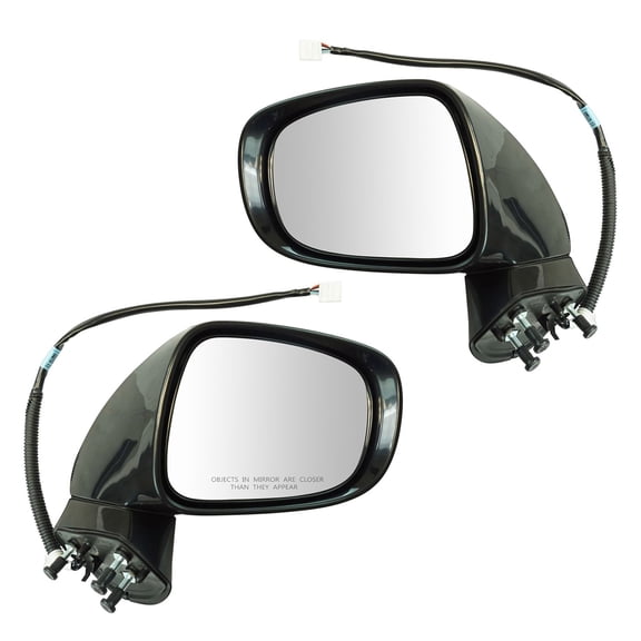 TRQ Power Heated Memory Reverse Tilt w/ Puddle Light Mirror Pair for Lexus MRA04435