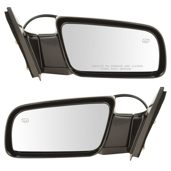 TRQ Power Heated Side View Mirrors Folding Left & Right Pair Set for Chevy GMC MRA09089 Fits select: 1988-1998 CHEVROLET GMT-400, 1995-2000 CHEVROLET TAHOE