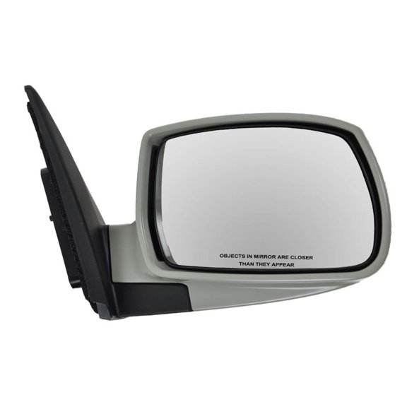 TRQ Passenger Side Power Heated Mirror Smooth Black Paint to Match Fits 2010-2015 Hyundai Tucson HY1321175