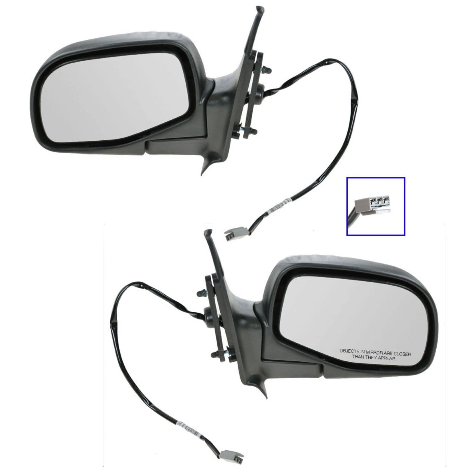 TRQ Power Side View Mirrors Folding Textured Pair NEW for Ford Ranger B ...