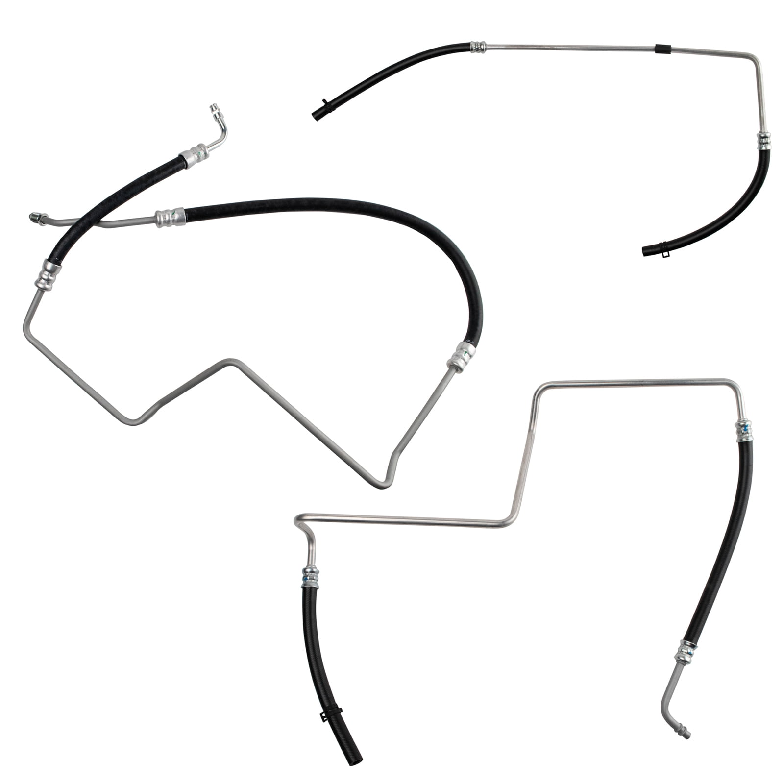 TRQ Power Steering Pressure Return Hose Assembly Set 3pc Fits Trailblazer Envoy Fits select