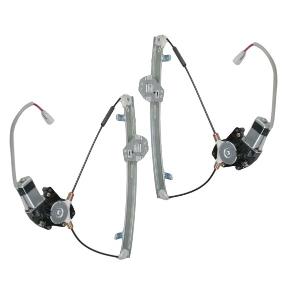 TRQ Power Window Regulators w/ Motor Pair Set for 01-05 Honda Civic 2 Door Coupe WRA50507