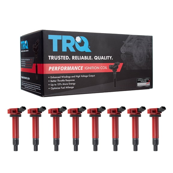 TRQ Premium High Performance Engine Ignition Coil Kit of 8 for Toyota Lexus ICA65565 Fits select: 2000-2009 TOYOTA TUNDRA, 2001-2009 TOYOTA SEQUOIA