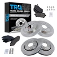 thumbnail image 1 of TRQ Premium Posi Ceramic Brake Pad Rotor Kit Front Rear Fits Select Chrysler Dodge, 1 of 6