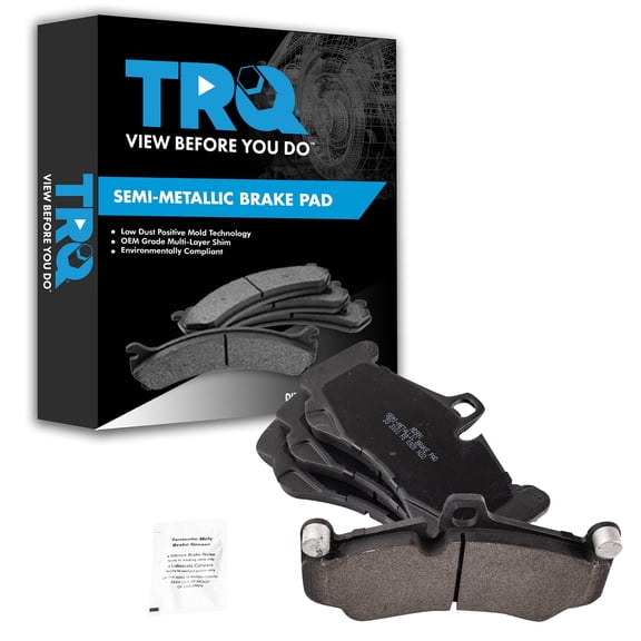 TRQ Premium Posi Semi Metallic Disc Brake Pad Set for Porsche 911 Boxster BFA73881 Fits select: 2007 PORSCHE 911 NEW GENERATION, 2006-2012 PORSCHE CAYMAN
