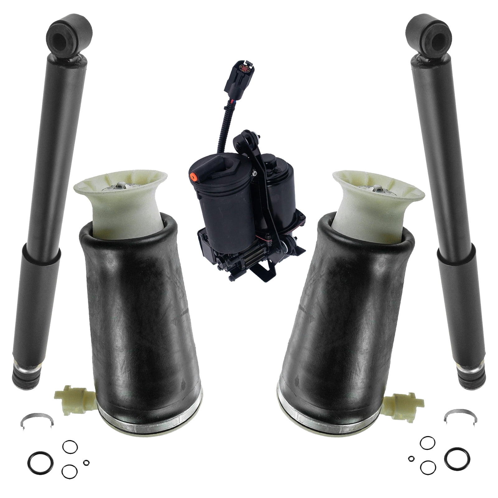 TRQ Rear Air Suspension Spring Bag Compressor Shock Kit 5pc for Crown ...