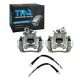 thumbnail image 1 of TRQ Rear Brake Caliper Set Brake Hose Compatible with 2010-2012 Ford Flex 2013-2018 Taurus 2010-2013 Lincoln MKT, 1 of 5
