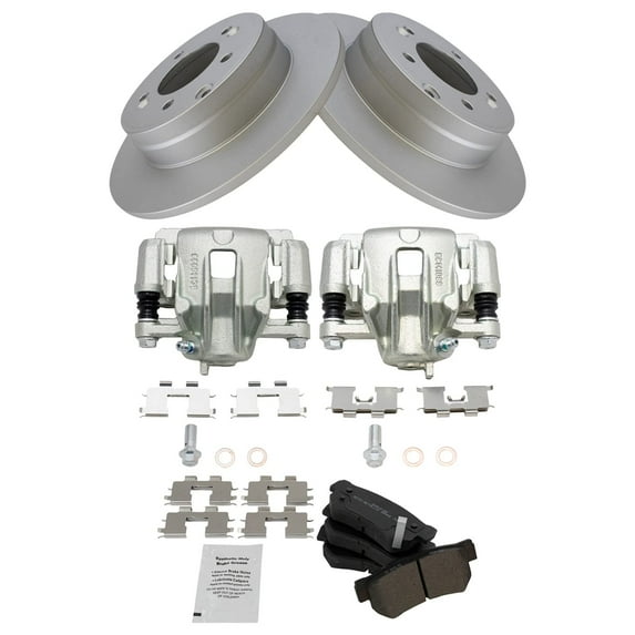 TRQ Rear Brake Calipers Ceramic Pads & Rotors Fits 2006 Hyundai Sonata BKA26787