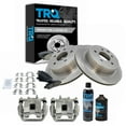 thumbnail image 1 of TRQ Rear Brake Calipers Rotors Ceramic Pads Fluid For 2008-2015 Nissan Rogue BKA19205, 1 of 6