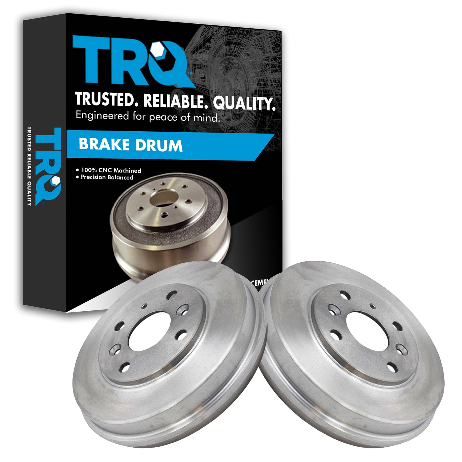 TRQ Rear Brake Drum LH RH Kit Pair Set of 2 for Scion Toyota New BRA71290