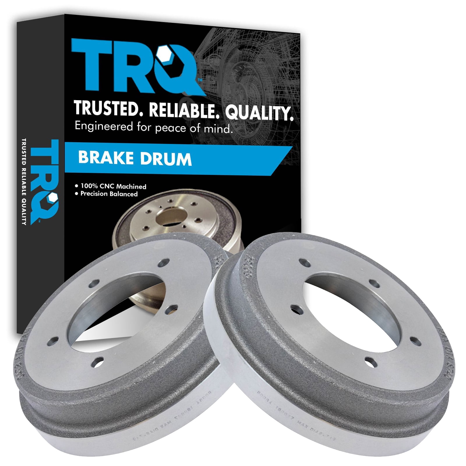 TRQ Rear Brake Drum Pair Set for Chevy Tracker Suzuki Grand Vitara ...