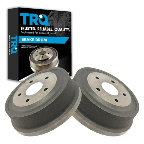TRQ Rear Brake Drum Pair Set of 2 for 00-01 Dodge Ram 1500 Pickup Truck New BRA75120