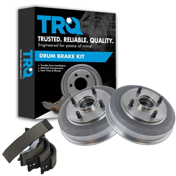 TRQ Rear Brake Shoe & Drum Kit Fits 2000-2008 Ford Focus