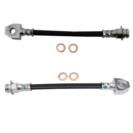 TRQ Rear Brake Hose Set BLA63875 Fits Select 1999-2004 Jeep Grand Cherokee