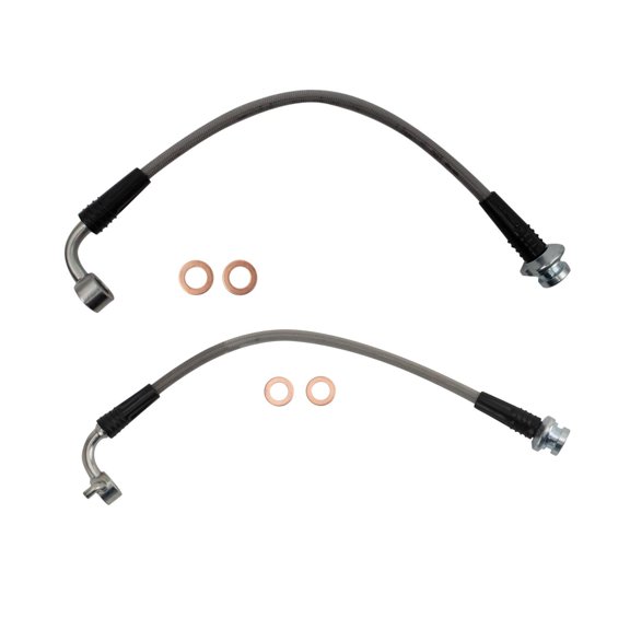 TRQ Rear Brake Hose Set Fits 2003-2007 INFINITI G35 2003-2008 Nissan 350Z
