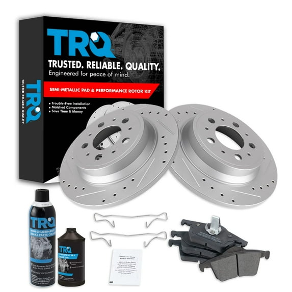 TRQ Rear Brake Pad & Performance Rotor Kit w/Chemicals for Volvo S60 S80 V70 BKA21318 Fits select: 2003-2007 VOLVO XC70, 2004-2007 VOLVO S60 2.5T