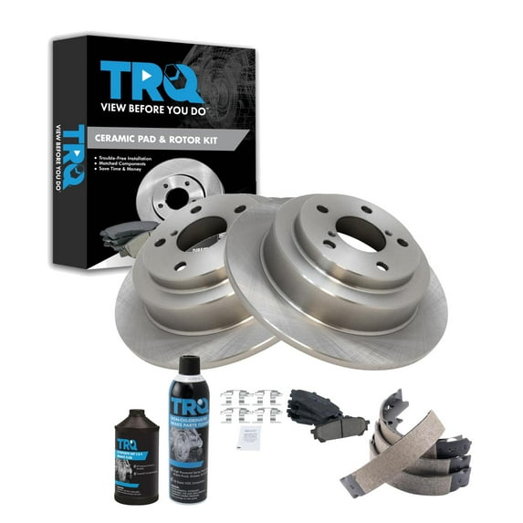 TRQ Rear Brake Pad & Rotor Kit BKA34835 Fits Select 2004-2007 Subaru Forester , 2004-2007 Subaru Impreza