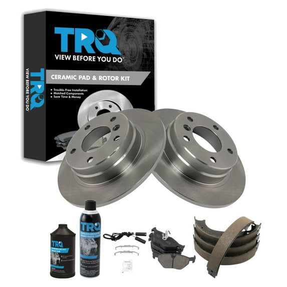 TRQ Rear Brake Pad & Rotor Kit BKA34839 Fits Select 1999-1999 BMW 323i