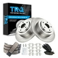 thumbnail image 1 of TRQ Rear Brake Pad & Rotor Kit Brake Pads Brake Rotor Parking Brake Shoe Set Semi-Metallic Fits Select 2003-2006 Subaru Baja 2001-2004 Legacy 2003-2004 Outback, 1 of 4