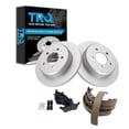 thumbnail image 1 of TRQ Rear Brake Pad & Rotor Kit Brake Pads Brake Rotor Parking Brake Shoe Set Semi-Metallic Fits Select 2001-2007 Chrysler Town & Country Dodge Caravan Grand Caravan, 1 of 4