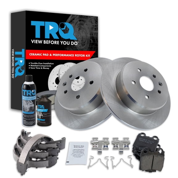TRQ Rear Brake Pad & Rotor Kit BKA38386 Fits Select 1998-2005 Lexus GS300 , 1998-2000 Lexus GS400 , 2001-2005 Lexus GS430 , 2001-2005 Lexus IS300 , 2002-2010 Lexus SC430