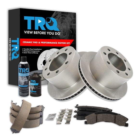 TRQ Rear Brake Pad & Rotor Kit BKA38453 Fits Select 2009-2009 Chevrolet Express 3500 , 2009-2009 GMC Savana 3500