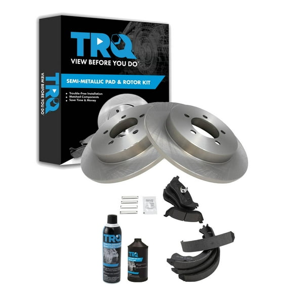 TRQ Rear Brake Pad & Rotor Kit BKA42378 Fits Select 2002-2005 Ford Explorer , 2002-2005 Mercury Mountaineer