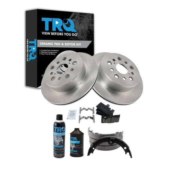 TRQ Rear Brake Pad & Rotor Kit BKA42388 Fits Select 2001-2006 Lexus LS430