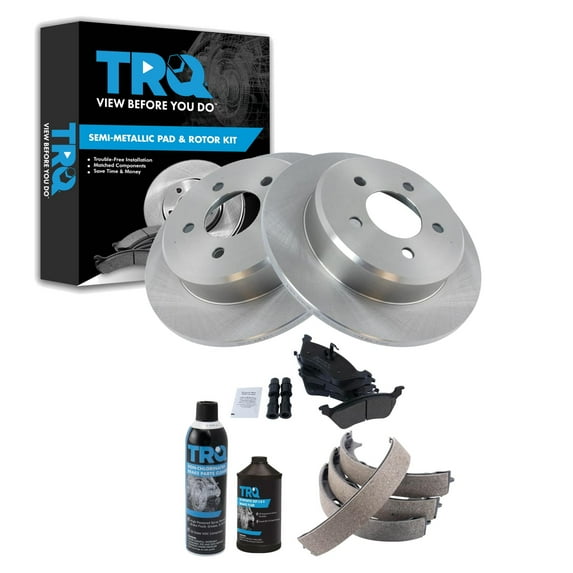 TRQ Rear Brake Pad & Rotor Kit BKA42445 Fits Select 2001-2007 Dodge Caravan , 2001-2007 Dodge Grand Caravan , 2001-2007 Chrysler Town & Country