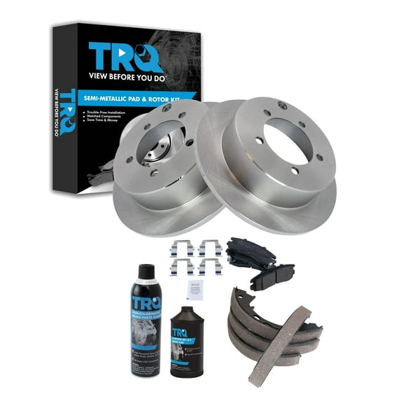 TRQ Rear Brake Pad & Rotor Kit BKA42481 Fits Select 2001-2005 Dodge Stratus